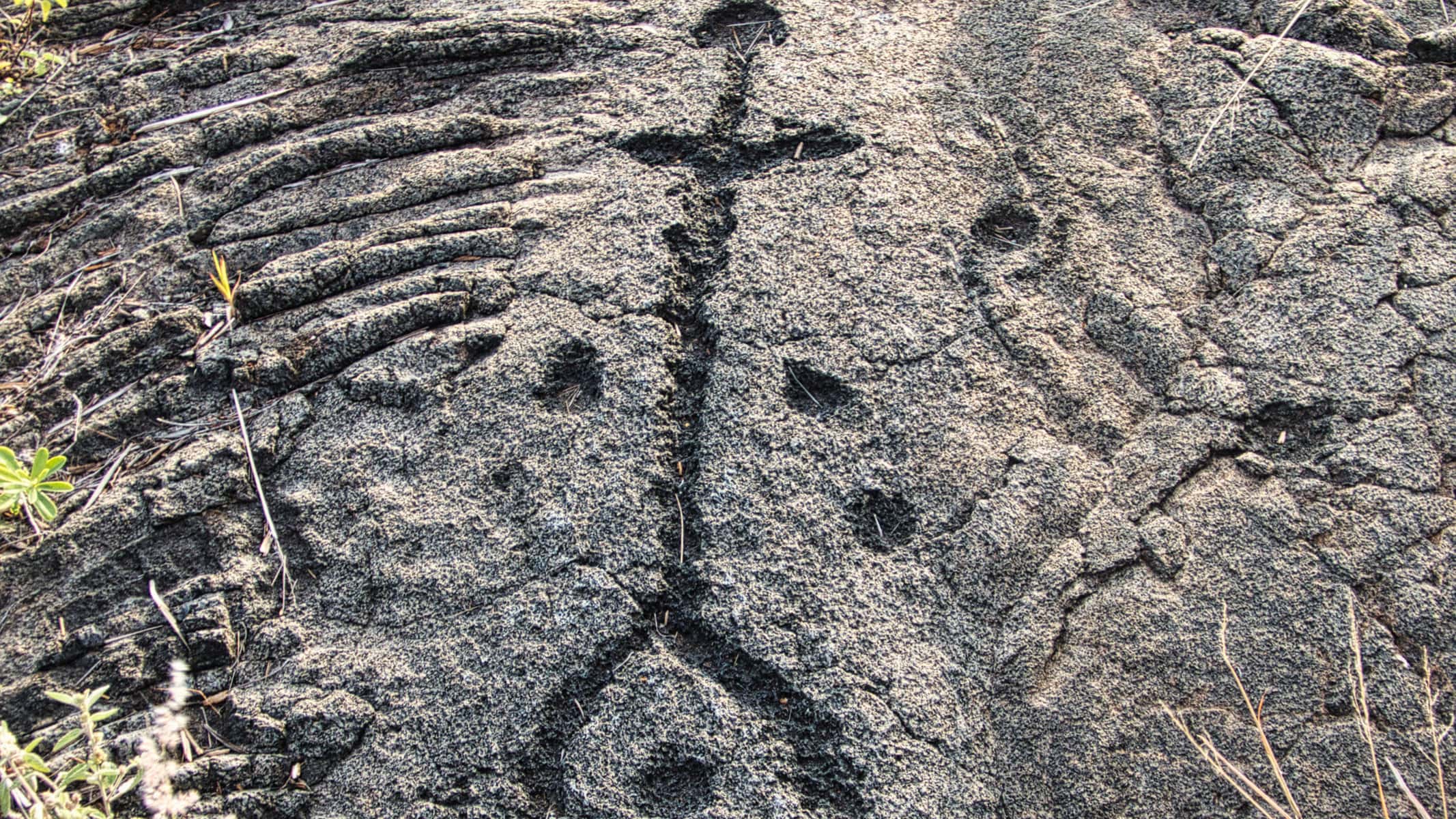 Native Petroglyph - Looks Like A Guy Running From Lava Bombs To Me...